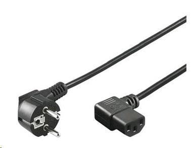 PremiumCord Kábel sieťový 230V k počítaču 5m, IEC konektor do uhla 90 °