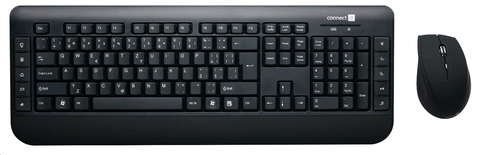 CONNECT IT Bezdrôtová súprava klávesnice a myši CI-185, čierna1 