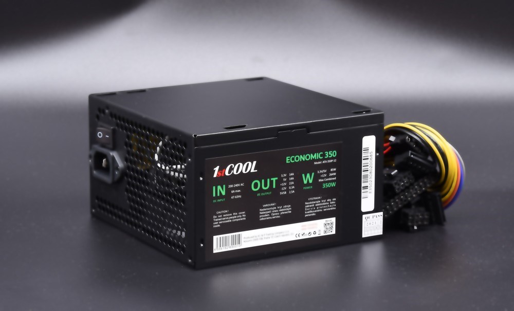 1stCOOL zdroj ATX 350W ECONOMIC EVO,  PPFC1 