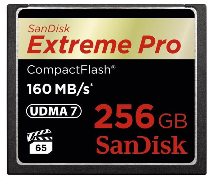 SanDisk Compact Flash 256GB Extreme Pro (160MB/ s) VPG 65,  UDMA 70 