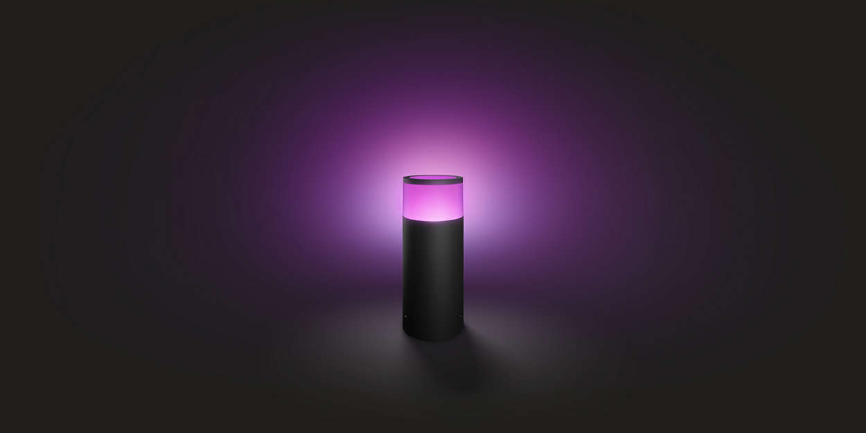 PHILIPS Calla Venkovní stojan, Hue White and color ambiance, 230V, 1x8W integr.LED, Chrom matný, rozšíření (1742030P7)7 