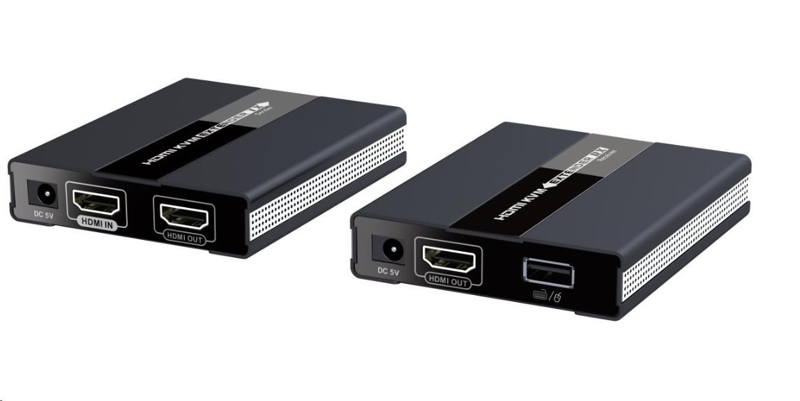 PREMIUMCORD HDMI extender s USB na 60 m cez jeden kábel Cat5/ 6,  bez oneskorenia1 