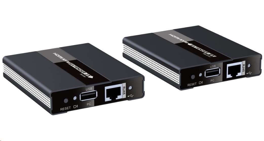 PREMIUMCORD HDMI extender s USB na 60 m cez jeden kábel Cat5/ 6,  bez oneskorenia0 