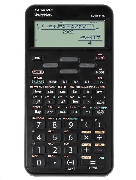SHARP kalkulačka - ELW531TLBBK - Blister - černá0 