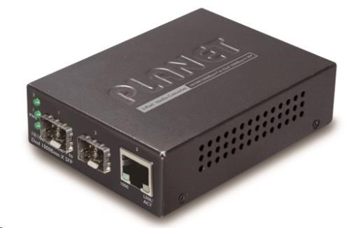 Planet GT-1205A Konvertor, 1x 10/100/1000Base-T RJ-45, 2x 100/1000Base-X SFP1 