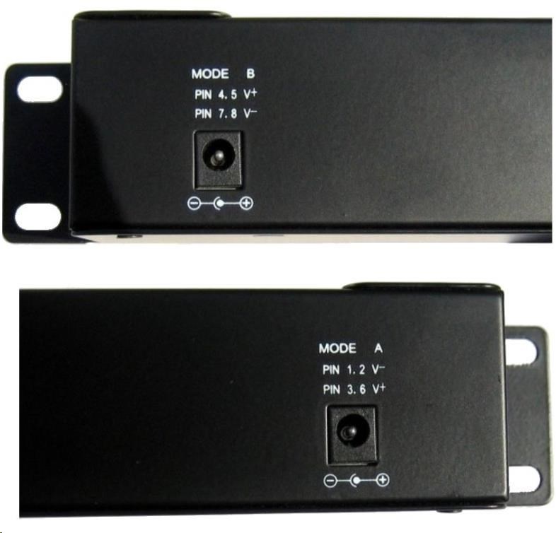 POE injektor aktivní/pasivní - 16x 1 Gb/s, stíněný panel, 802.3af/at1 