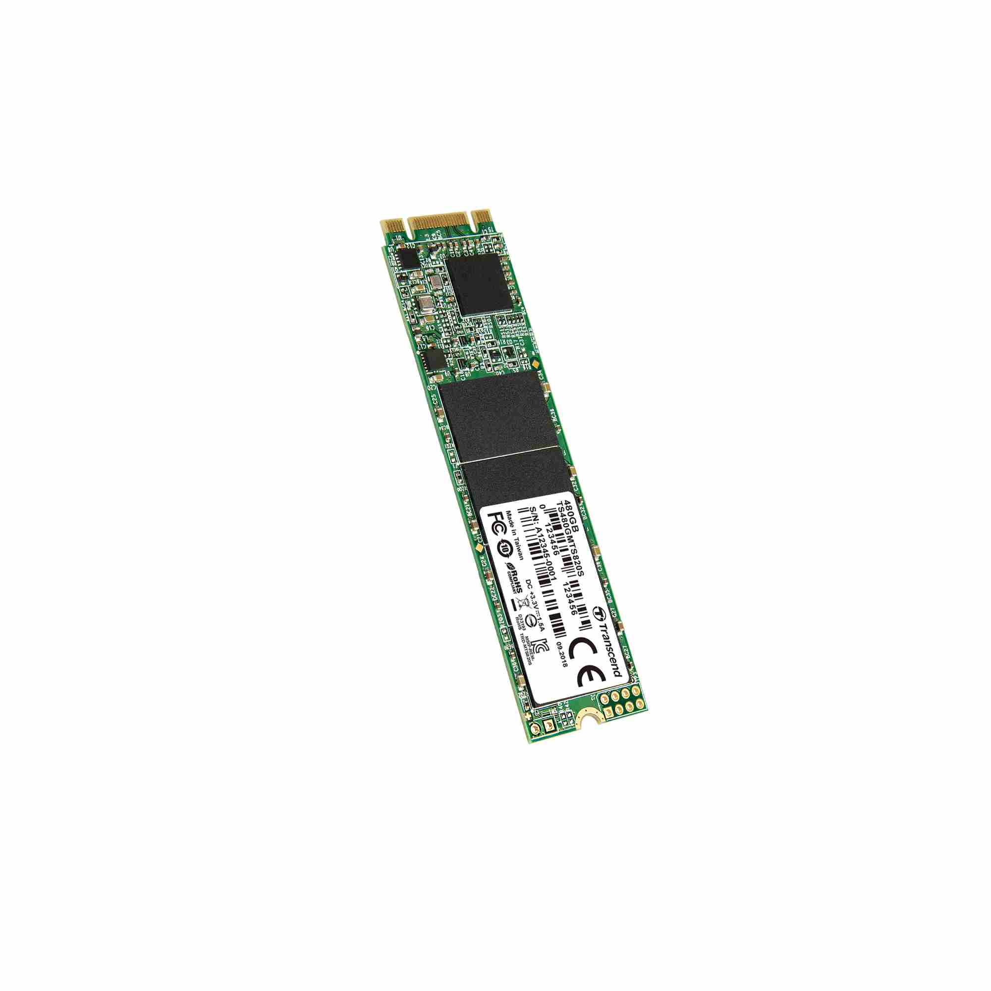 TRANSCEND SSD MTS820 480GB,  M.2 2280,  SATA III 6 Gb/ s,  TLC2 