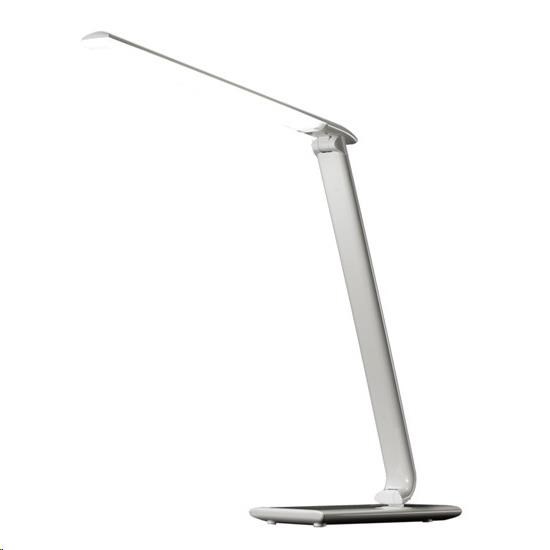 Solight LED stolní lampička stmívatelná,  12W,  volba teploty světla,  USB,  bílý lesk5 