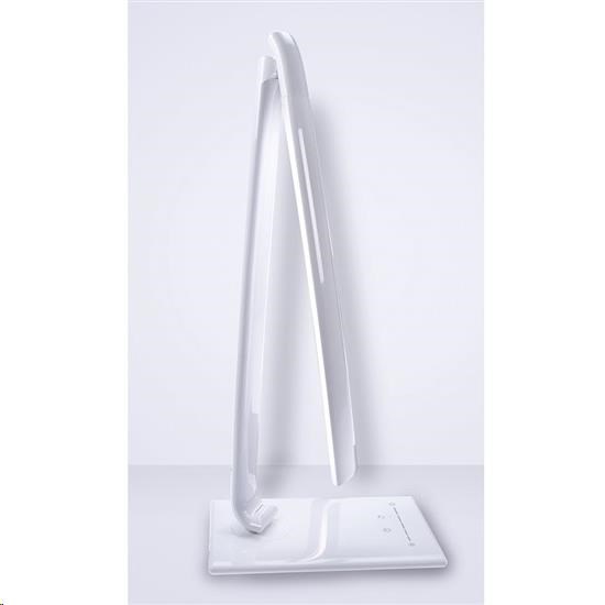 Solight LED stolní lampička stmívatelná,  12W,  volba teploty světla,  USB,  bílý lesk1 