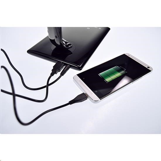 Solight LED stolní lampička stmívatelná,  12W,  volba teploty světla,  USB,  bílý lesk2 