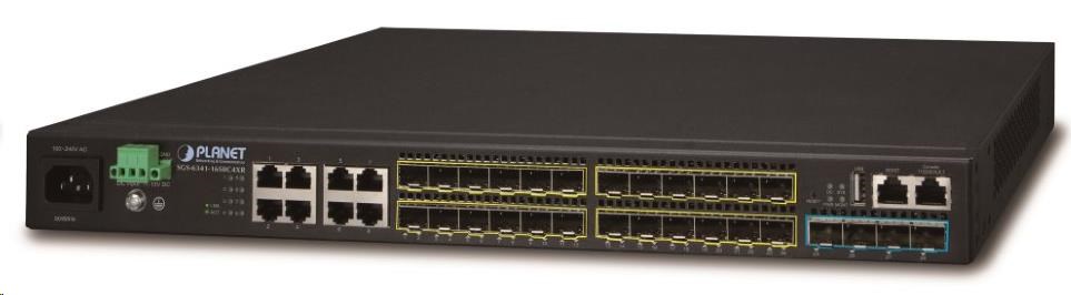 Planet switch SGS-6341-16S8C4XR,  Switch,  L3,  8x 1000Base-T,  24x 1Gb SFP,  4x 10Gb SFP+,  Web/ SNMP,  ACL,  QoS,  IGMP, IP stack3 