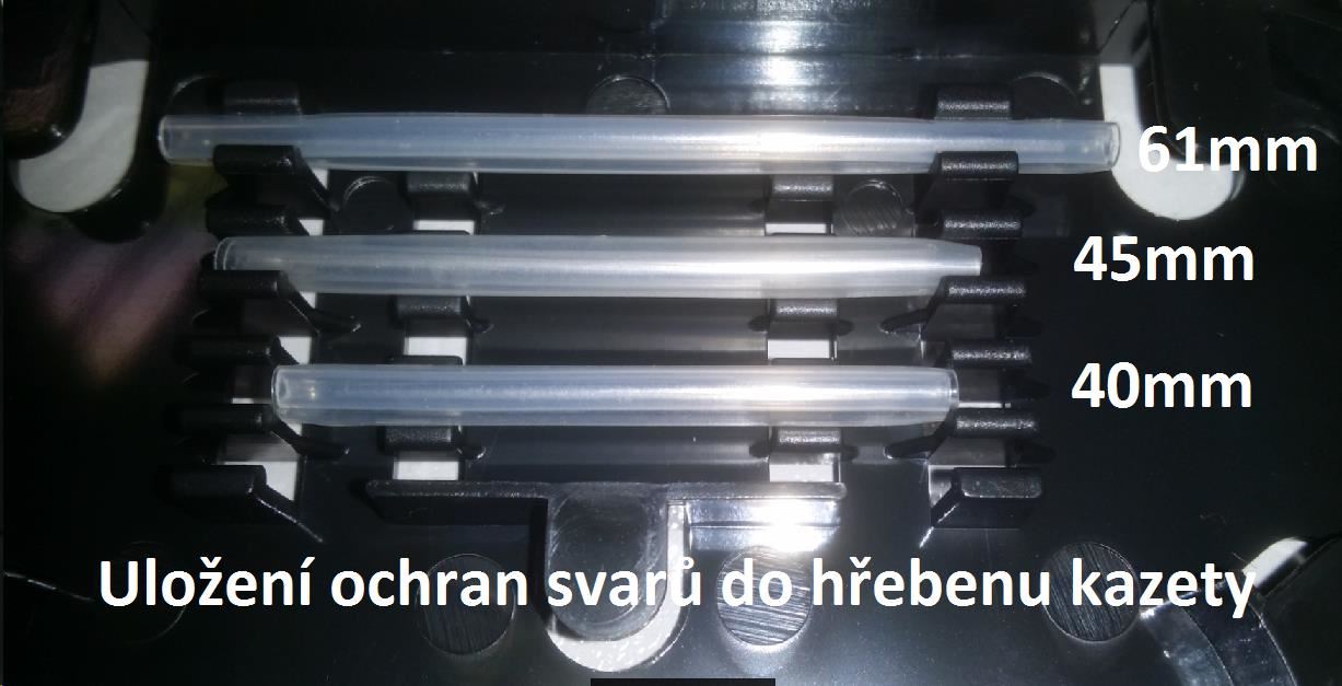 Optická kazeta s víčkem a hřebínky pro 24 svarů0 