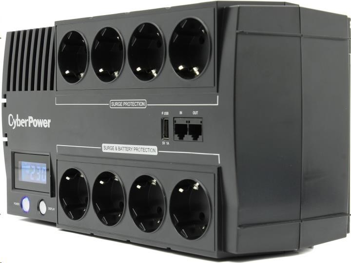 CyberPower BRICs Series II SOHO LCD UPS 1000VA/ 600W,  nemecké zásuvky SCHUKO1 