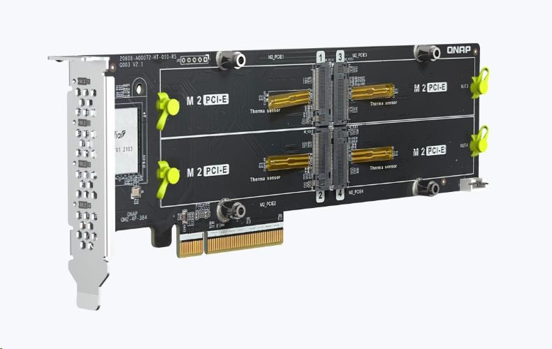 QNAP QM2-4P-384 rozšiřující karta 4xM.2 NVMe 2280 PCIe Gen3x4 pro PC i NAS3 