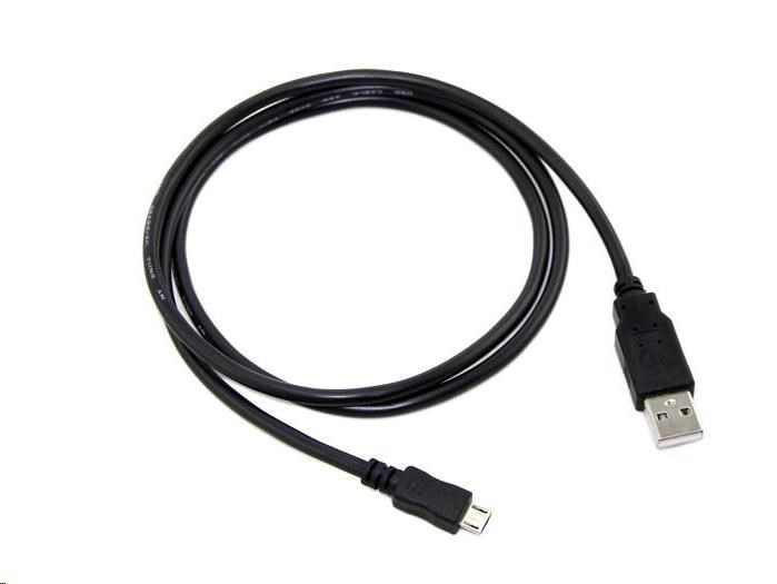 Kábel C-TECH USB 2.0 AM/ Micro,  1 m,  čierna0 