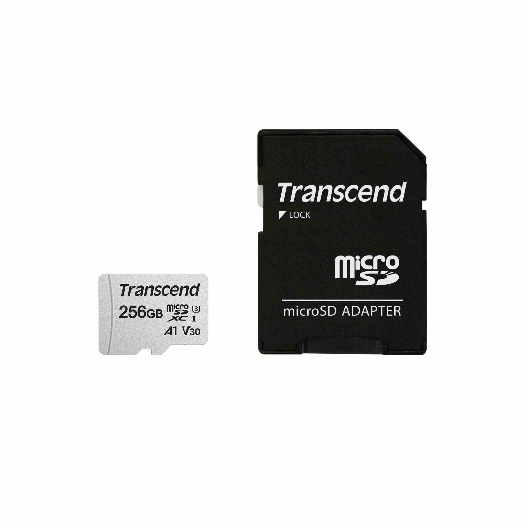 Karta TRANSCEND MicroSDXC 256GB 300S, UHS-I U3 V30 + adaptér1 