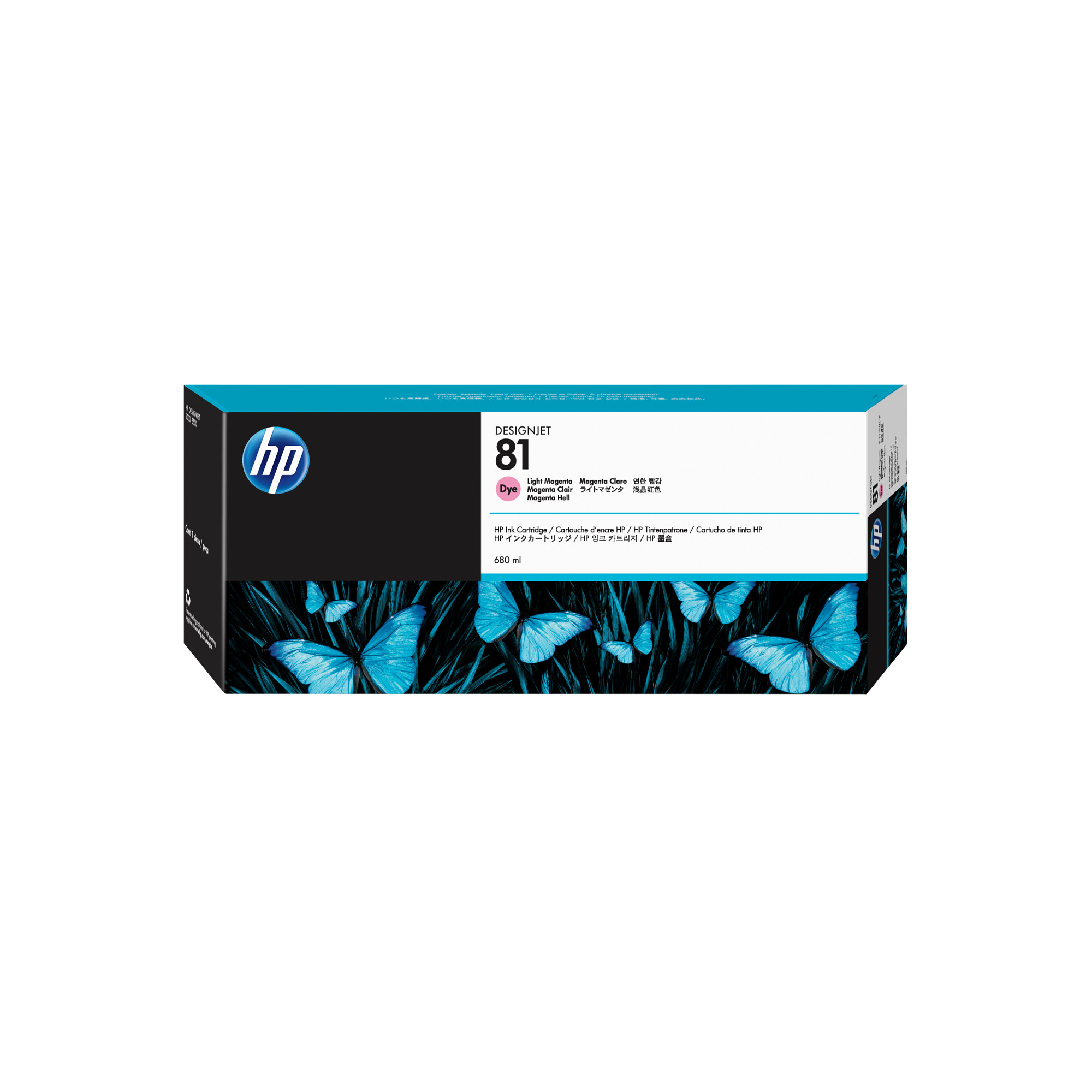 HP 81 Light Magenta DJ Ink Cart,  680 ml,  C4935A1 