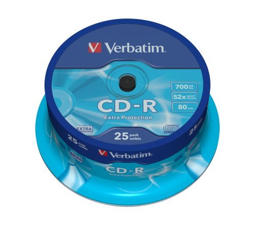 VERBATIM CD-R(25-Pack)Spindle/Extra Protection/DL/52x/700MB0 