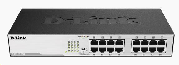 D-Link DGS-1016D 16-portový 10/ 100/ 1000 gigabitový stolný/ pozemný prepínač1 