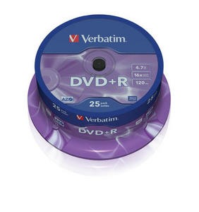 VERBATIM DVD+R(25-balenie)Vreteno/ General Retail/ 16x/ 4.7GB0 