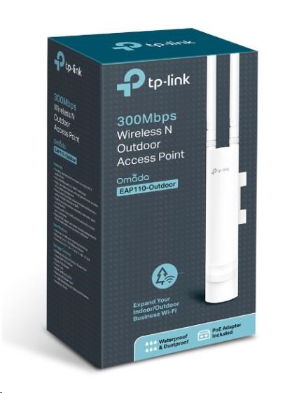 TP-Link EAP110-Outdoor-venkovní OMADA WiFi4 AP (N300,2,4GHz,1x100Mb/sLAN,1xPoE-in)3 