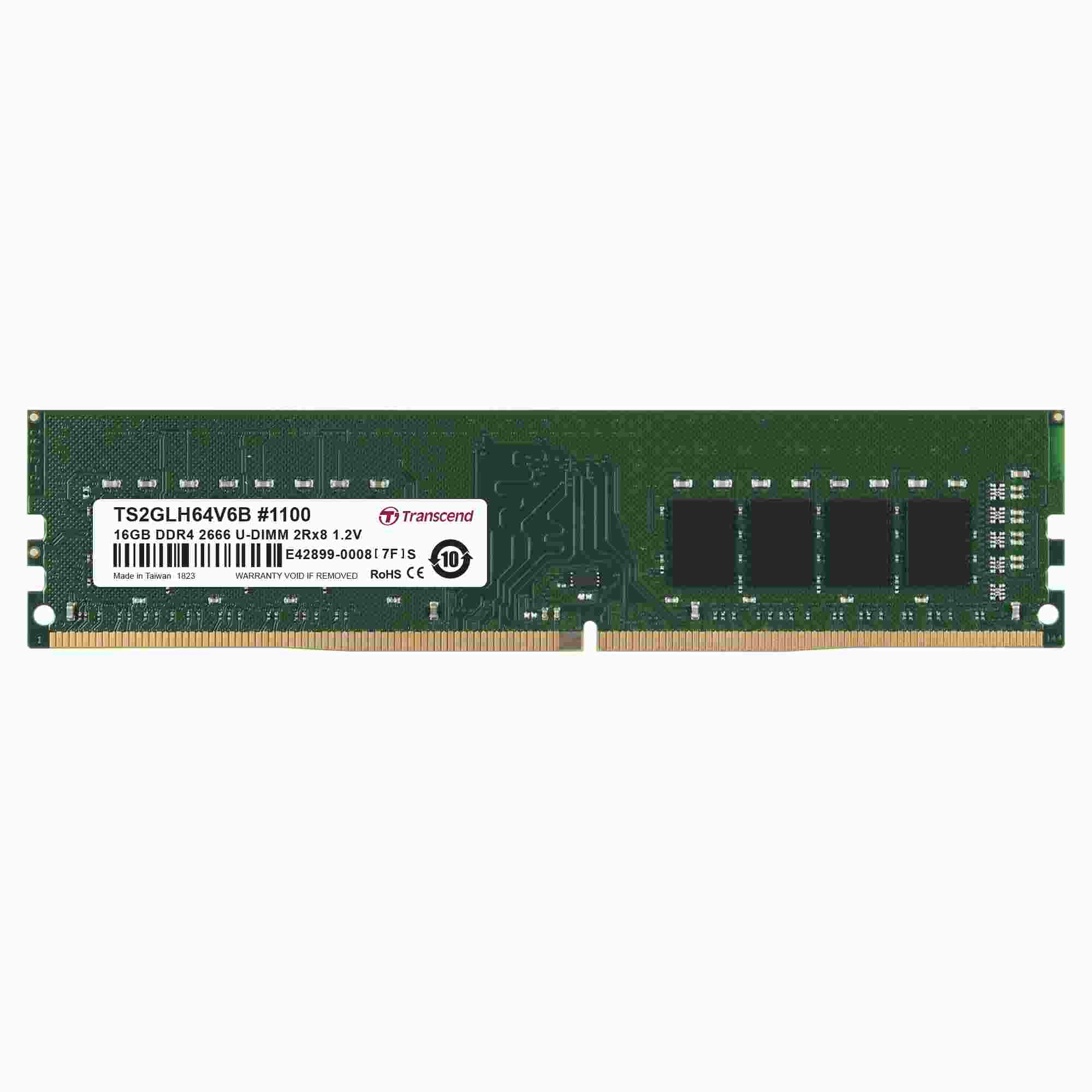 DDR4 DIMM 16GB 2666MHz TRANSCEND 2Rx8 1Gx8 CL19 1.2V2 