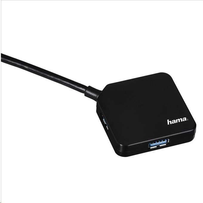 Hama USB 3.0 Hub 1:4,  čierna1 