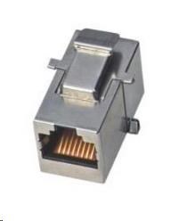 Keystone spojka Cat6,  STP,  RJ45/ RJ45,  stříbrný