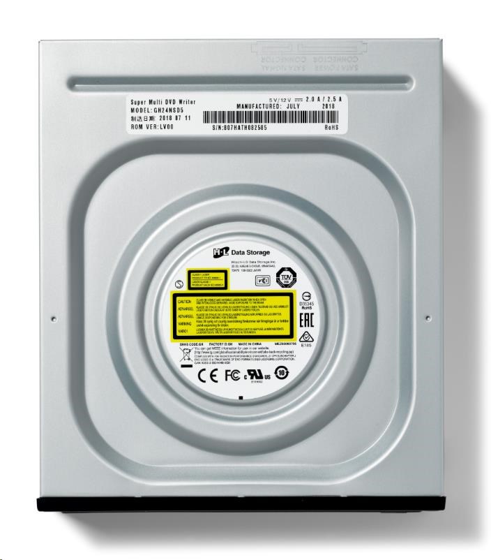 HITACHI LG - interná mechanika DVD-W/ CD-RW/ DVD±R/ ±RW/ RAM/ M-DISC GH24NSD5,  24x SATA,  čierna,  hromadná bez SW2 