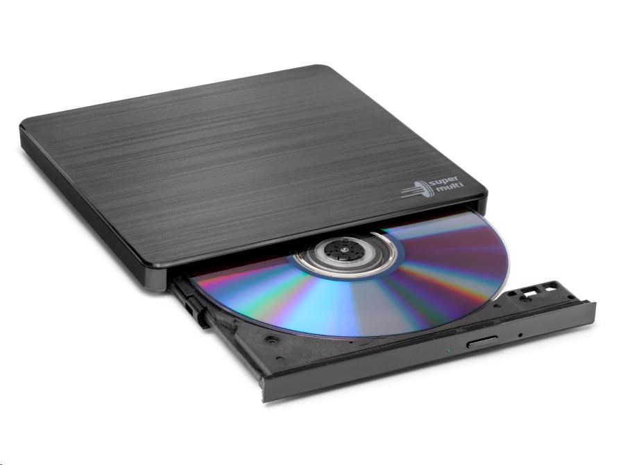 HITACHI LG - externá mechanika DVD-W/ CD-RW/ DVD±R/ ±RW/ RAM GP60NB60,  Slim,  čierna,  box+SW2 