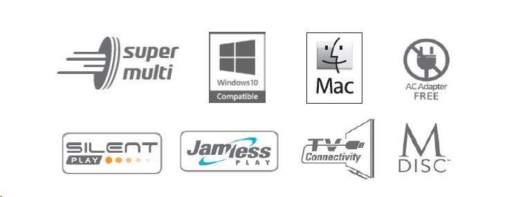 HITACHI LG - externá mechanika DVD-W/ CD-RW/ DVD±R/ ±RW/ RAM GP60NB60,  Slim,  čierna,  box+SW1 
