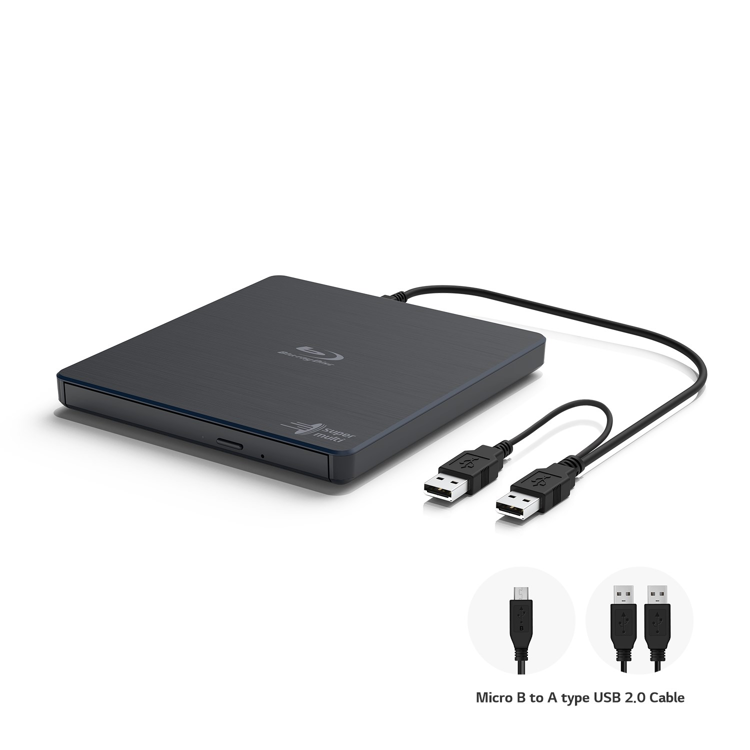 HITACHI LG - Externý disk BD-W/ CD-RW/ DVD±R/ ±RW/ RAM/ M-DISC BP55EB40,  čierny,  box+SW6 