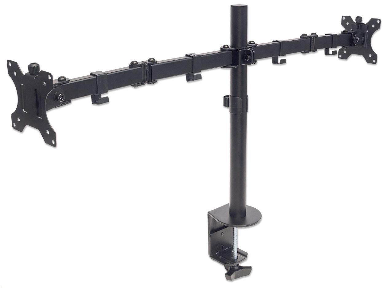 Stolný držiak MANHATTAN pre 2xLCD,  13