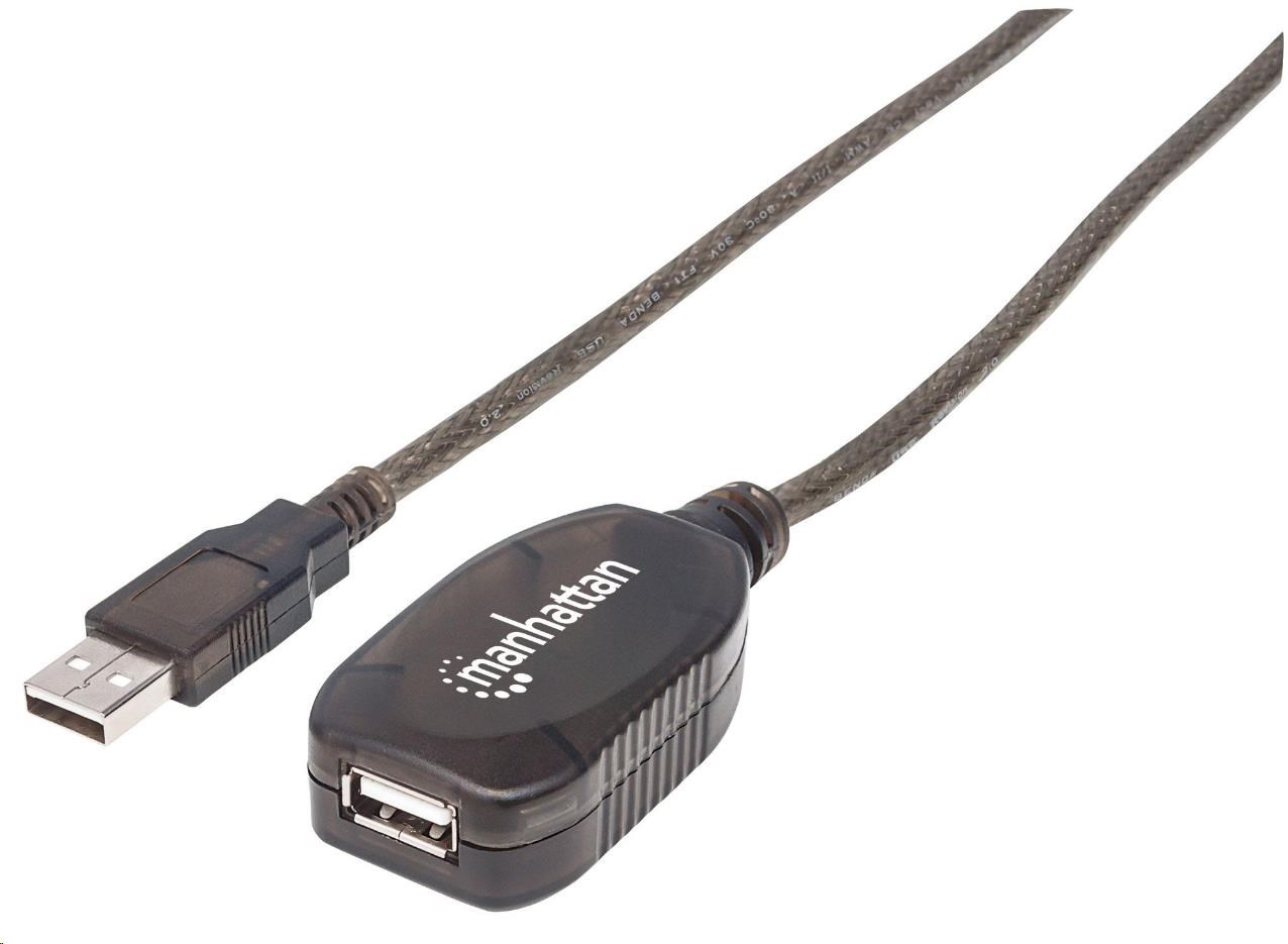 MANHATTAN USB predlžovací kábel,  USB samec na USB samica,  15 m4 