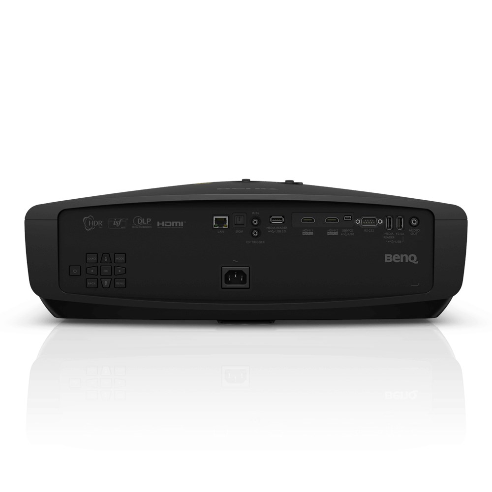 BENQ PRJ W5700 DLP 4K2K UHD Video Projector; BLack Chassi,   1800 ANSI lumen;  100, 000:1; 1.6X zoom; HDMI, USB,  LAN (RJ45)5 