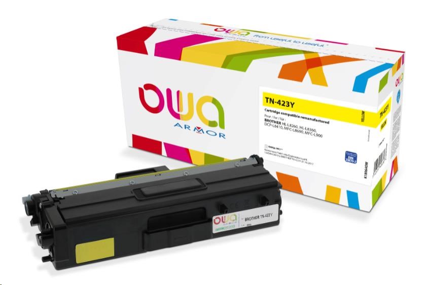 OWA Armor toner pre BROTHER HL-L 8260,  4.000 str.,  com. s TN423Y žltá/ žltá0 
