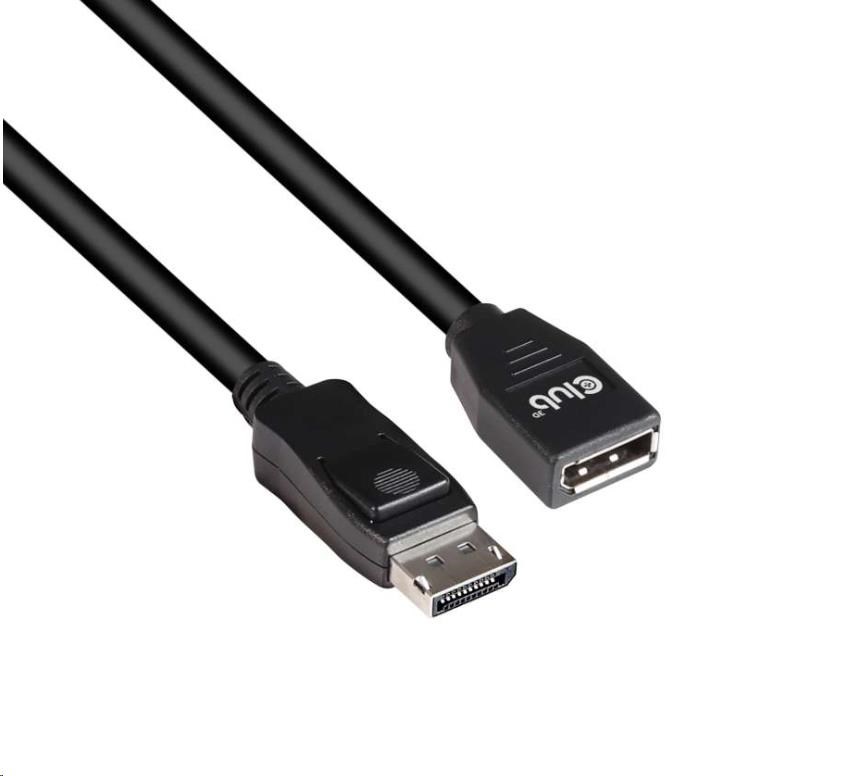 Club3D Kabel prodlužovací DisplayPort 1.4 HBR3 8K60Hz (M/ F),  2m,  28 AWG0 