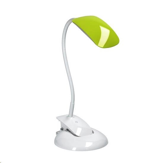 Solight LED stmívatelná lampička 2v1,  podstavec i klip,  5W 4000K,  3 barevné kryty1 