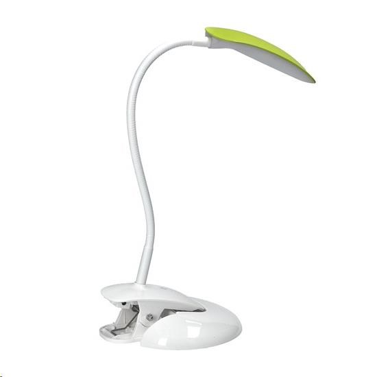 Solight LED stmívatelná lampička 2v1,  podstavec i klip,  5W 4000K,  3 barevné kryty2 