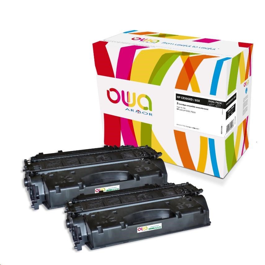 OWA Armor sada kompatibilná s HP CE505XD, 2x6500st, čierna/ black0 