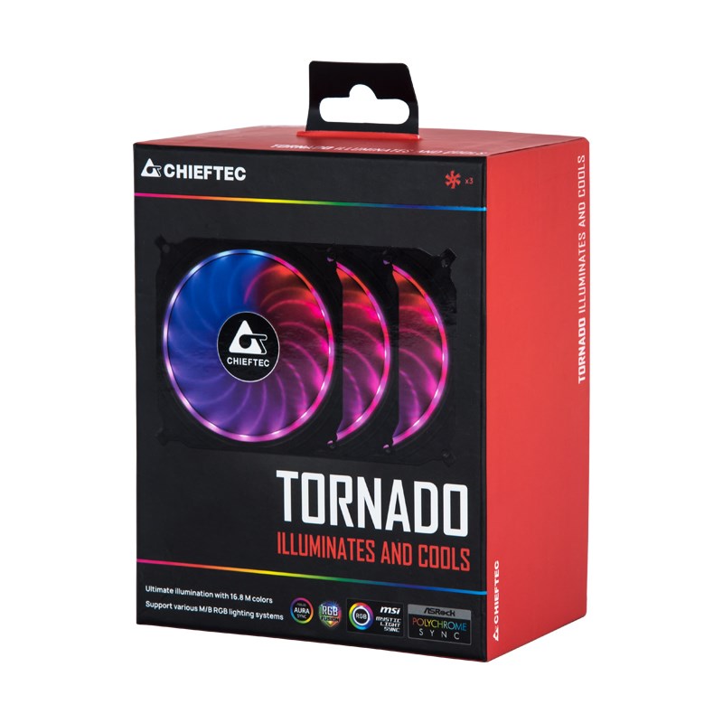 Ventilátor CHIEFTEC RGB TORNADO CF-3012-RGB0 