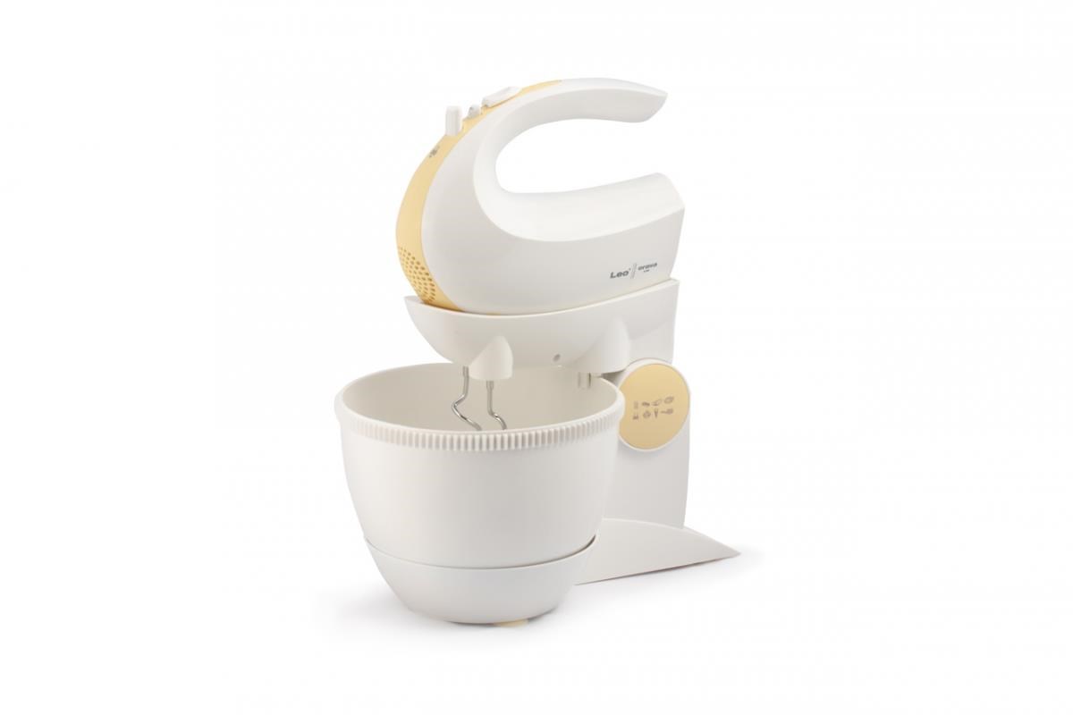 Orava SL-200 C ruční šlehač s nádobou,  300 W,  85 dB,  5 rychlostí,  mísa 2.5 l,  pulzní spínač,  bílá0 