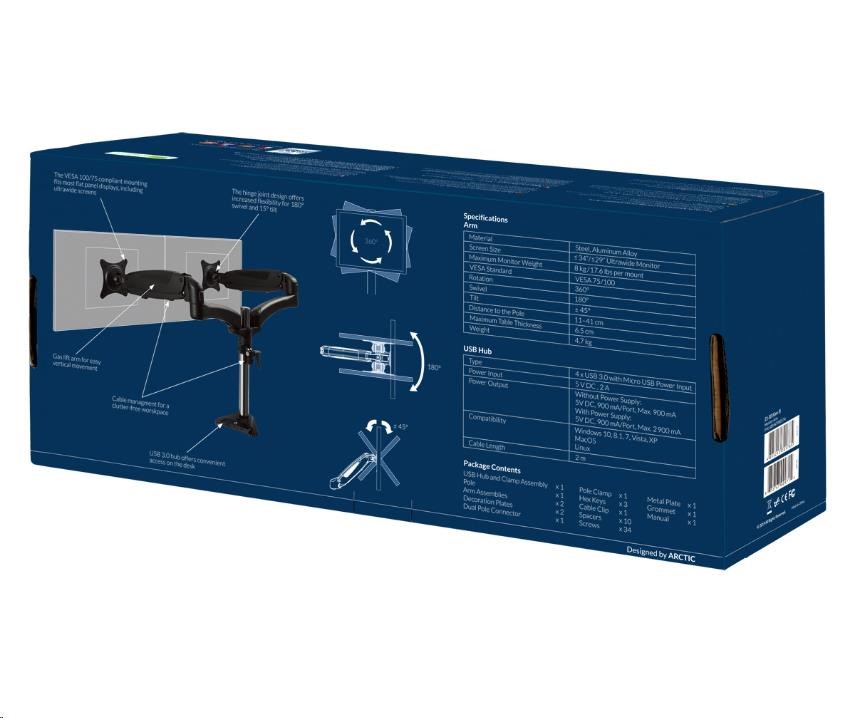 Držiak monitora ARCTIC Z2-3D (gen.3)15 