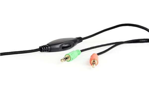 GEMBIRD sluchátka s mikrofonem GHS-03,  gaming,  černo-červená5 