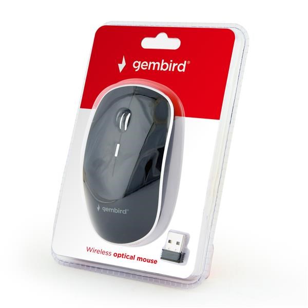 Myš GEMBIRD MUSW-4B-01,  čierna,  bezdrôtová,  USB nano prijímač2 