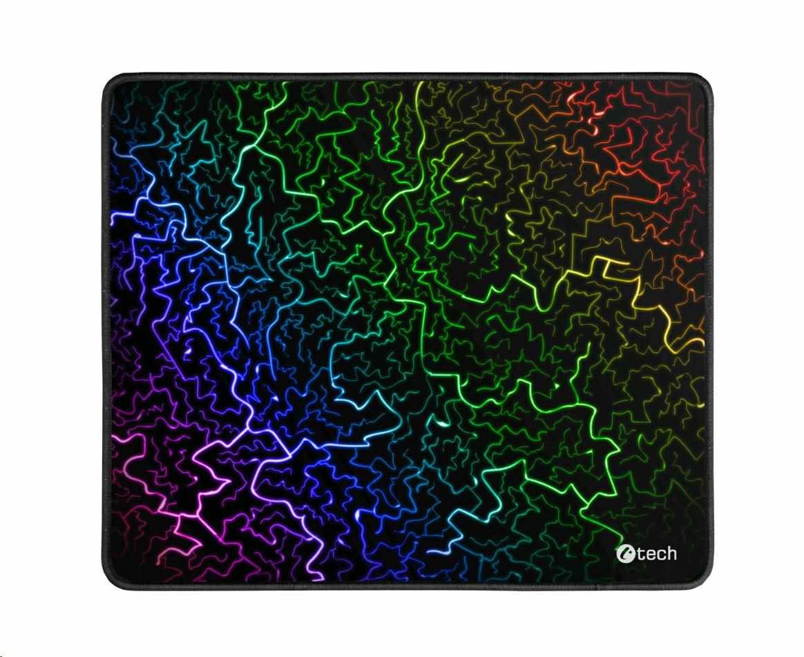 C-TECH Herná podložka pod myš ANTHEA ARC,  farebná,  na hranie,  320x270x4mm,  obšité okraje0 