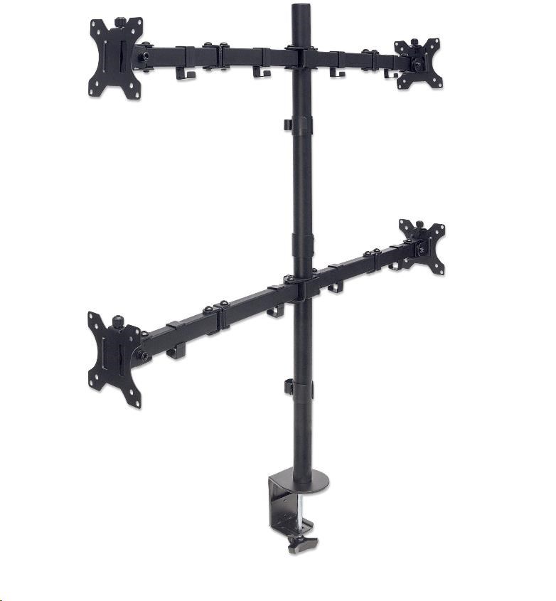 MANHATTAN Stolný držiak (univerzálny) pre 4 LCD monitory,  13