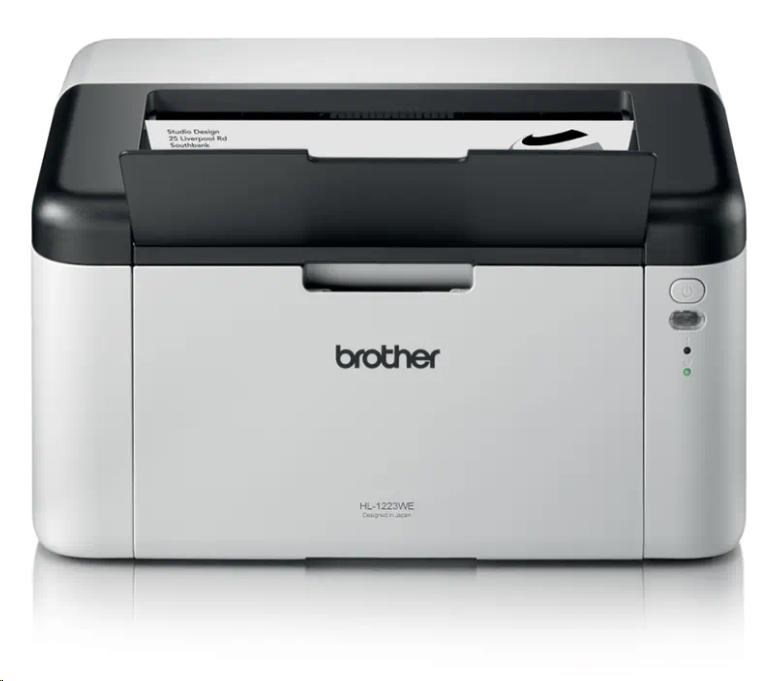 BROTHER tiskárna laserová mono HL-1223WE - A4,  21ppm,  2400x600,  32MB,  GDI,  USB 2.0,  WIFI,  150l,  startovací toner 1500str0 