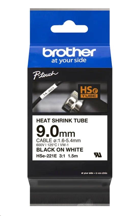 BROTHER smršťovací bužírka - HSE221 pro modely E300VP H300 H500 E550 P700 P750 D800 P900 P950 8.8mm wide,  1.5m long0 