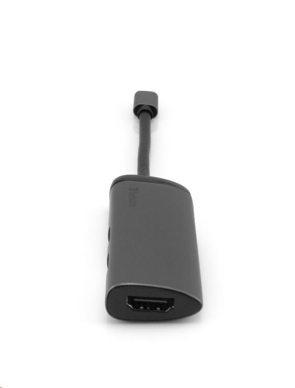 VERBATIM 49140 Multiportový HUB USB-C,  2x USB 3.0,  1x USB-C,  HDMI,  šedý dok8 